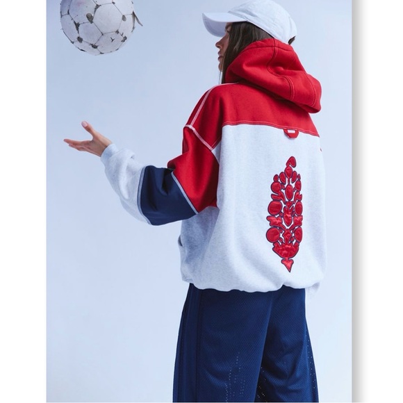 NWT FP Movement Final Call Colorblock Logo Hoodie - Picture 3 of 4